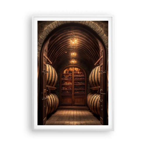Poster în ramă albă - Beciul cu atmosferă - 70x100 cm