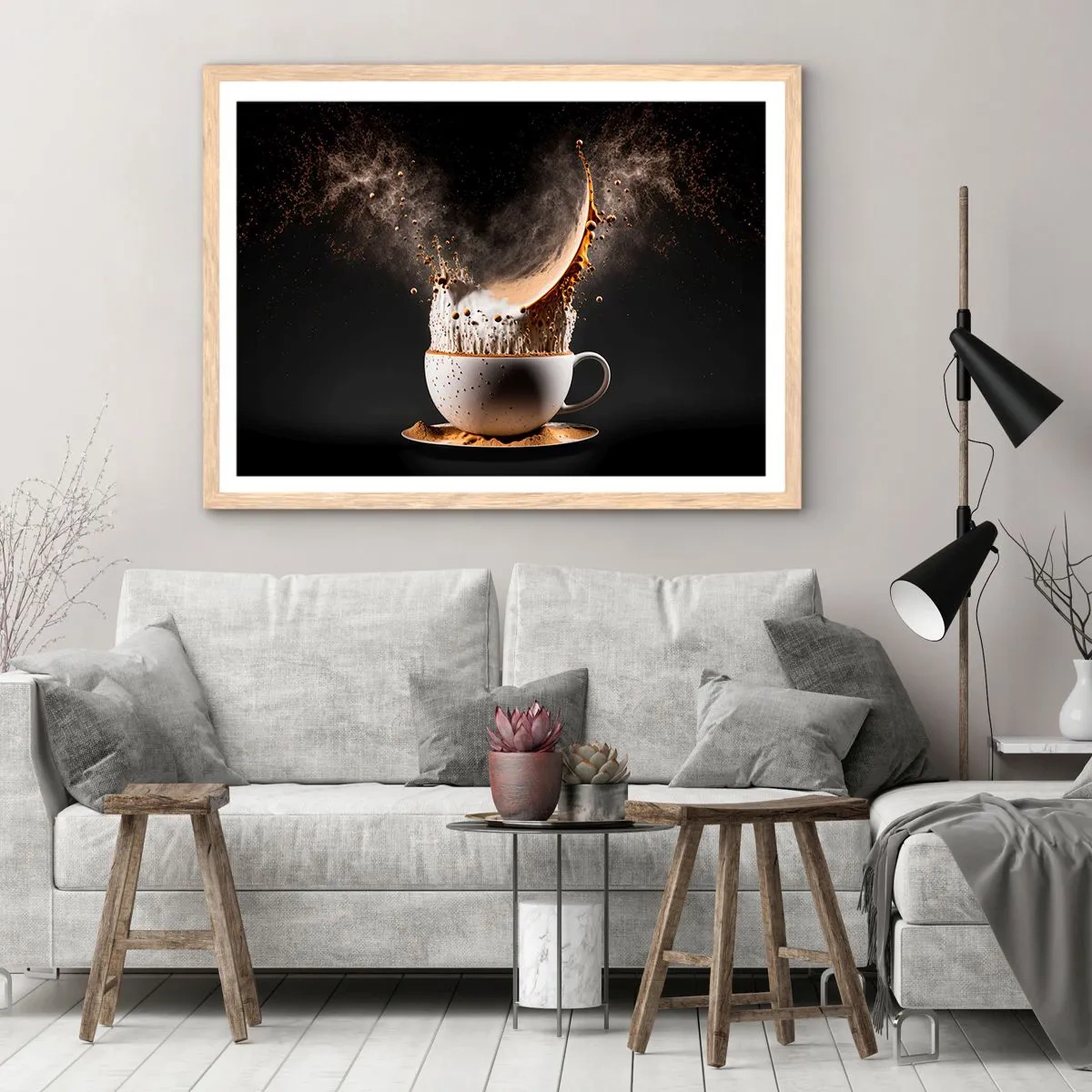 Poster în ramă de stejar deschis - O explozie de arome - 100x70 cm