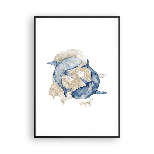 Poster în ramă neagră - Prietenie sau iubire? - 70x100 cm