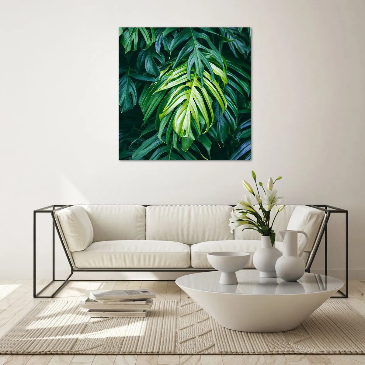 Tablou pe sticlă - Scufundă-te în prospețime - 60x60 cm