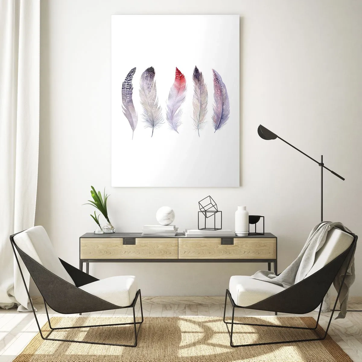 Tablou pe sticlă - Delicate ca o ceață multicoloră - 70x100 cm