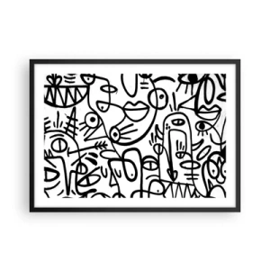 Poster în ramă neagră - Chipuri și miraje - 70x50 cm