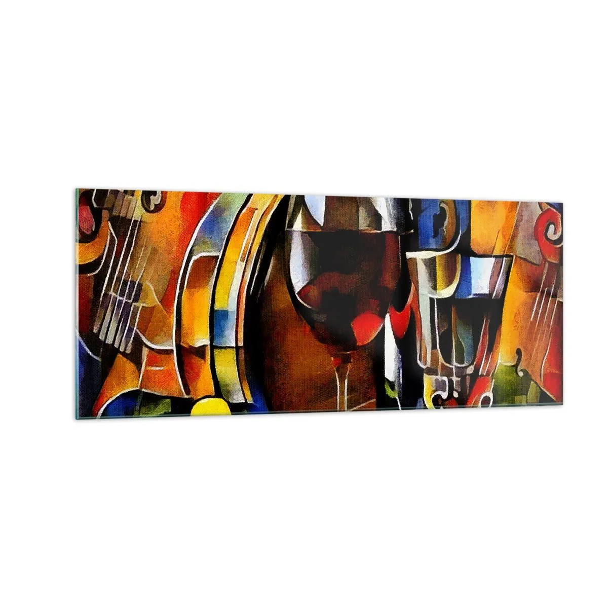Tablou pe sticlă - Și lumea devine mai colorată - 100x40 cm