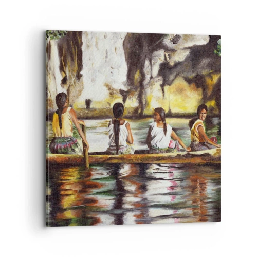 Tablou pe pânză - Într-un paradis polinezian - 70x70 cm