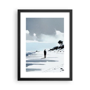 Poster în ramă neagră - Singuratic - 30x40 cm