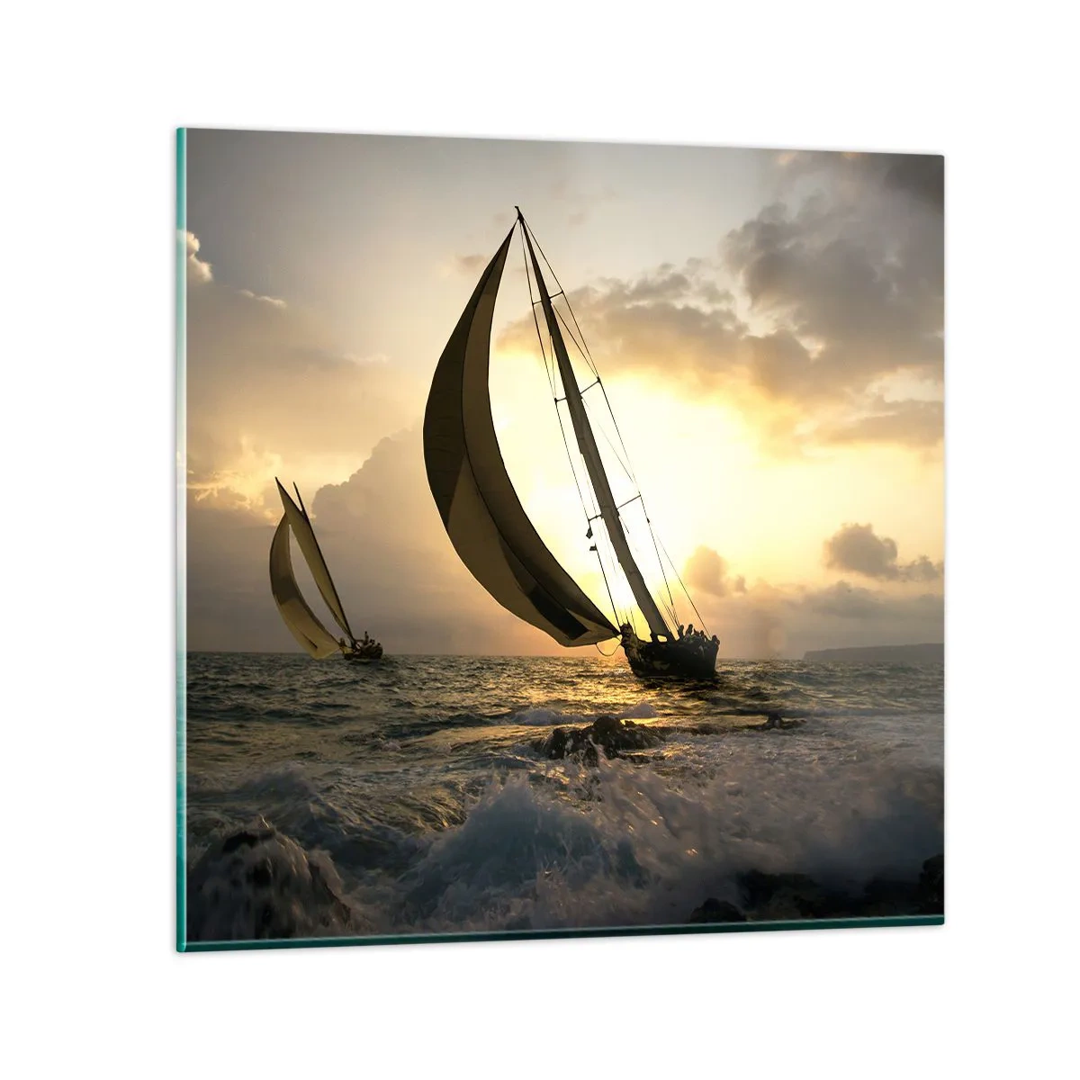 Tablou pe sticlă - Vânt în jos și în sus - 70x70 cm