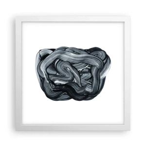 Poster în ramă albă - Nu este atât de simplu - 30x30 cm