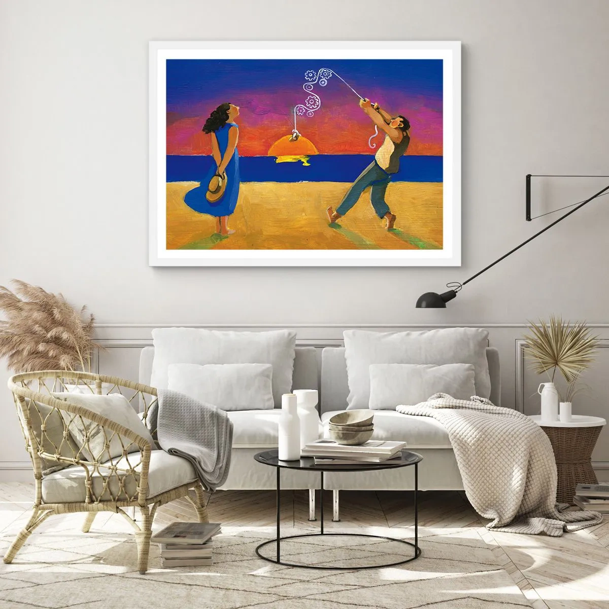 Poster în ramă albă - Mai mult decât o stea din cer - 100x70 cm