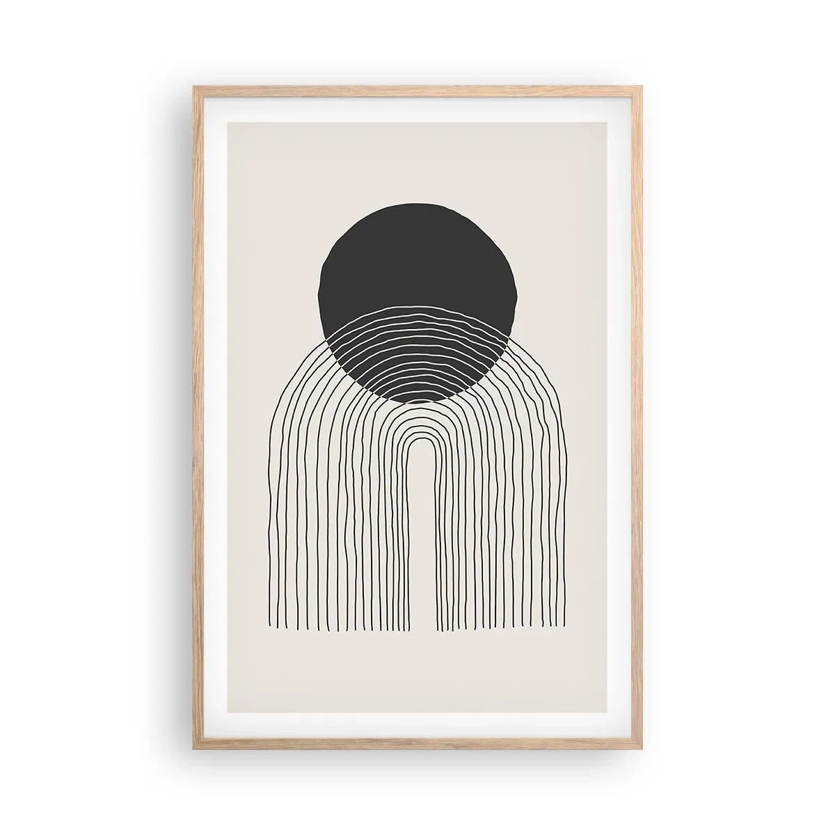 Poster în ramă de stejar deschis - Tremurând și încrezător - 61x91 cm