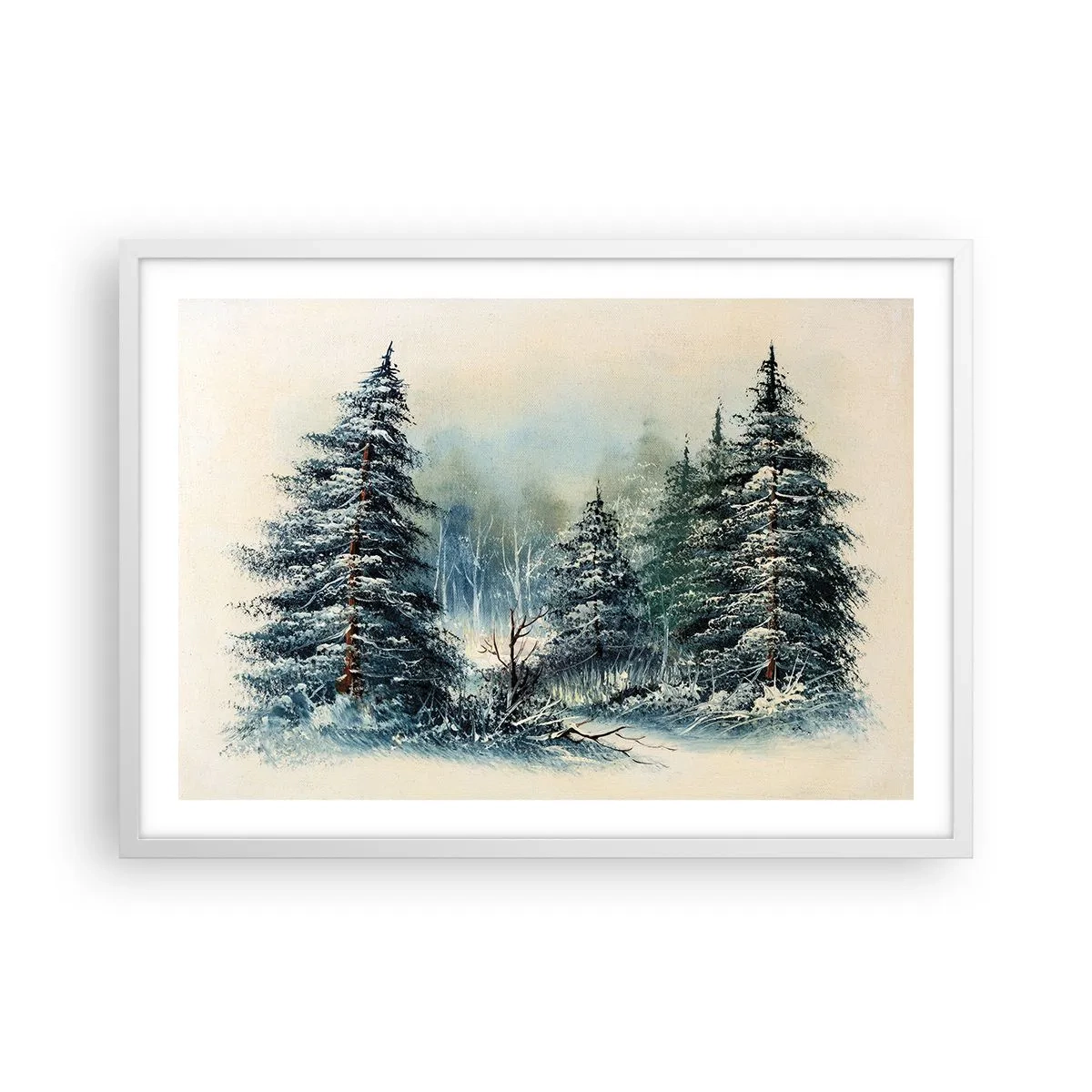 Poster în ramă albă - Gata pentru Crăciun - 70x50 cm