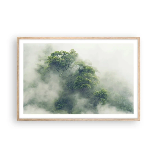 Poster în ramă de stejar deschis - Înfășurate în ceață - 91x61 cm