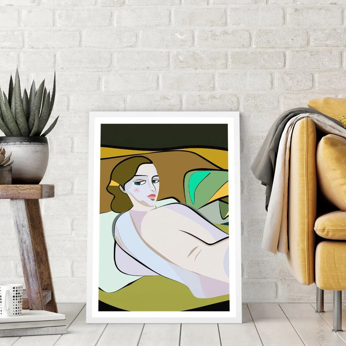 Poster în ramă albă - Portret intim - 50x70 cm