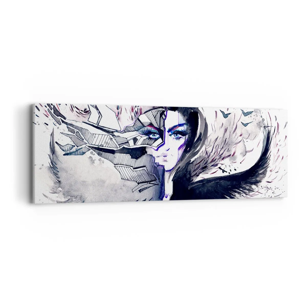 Tablou pe pânză - Demonică și frumoasă - 90x30 cm