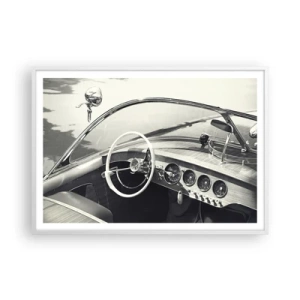 Poster în ramă albă - E timpul pentru cei bogați - 100x70 cm