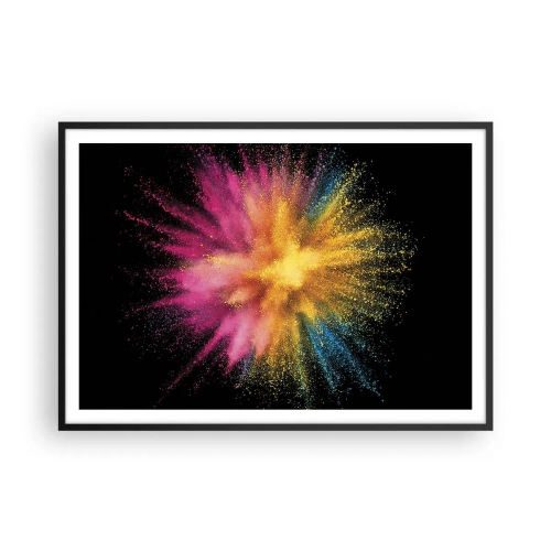 Poster în ramă neagră - Nașterea culorii  - 100x70 cm