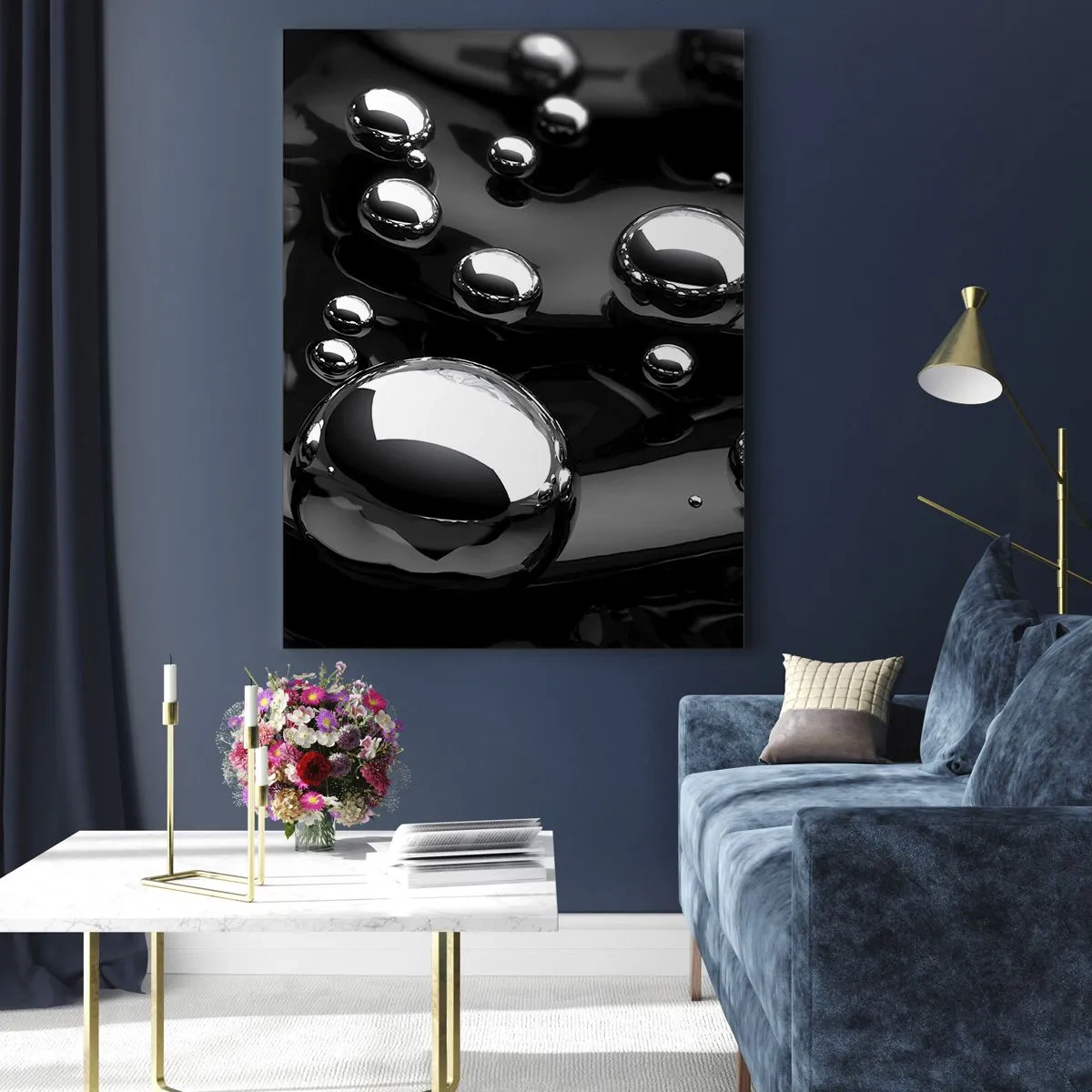 Tablou pe sticlă - Din adâncurile negre - 50x70 cm