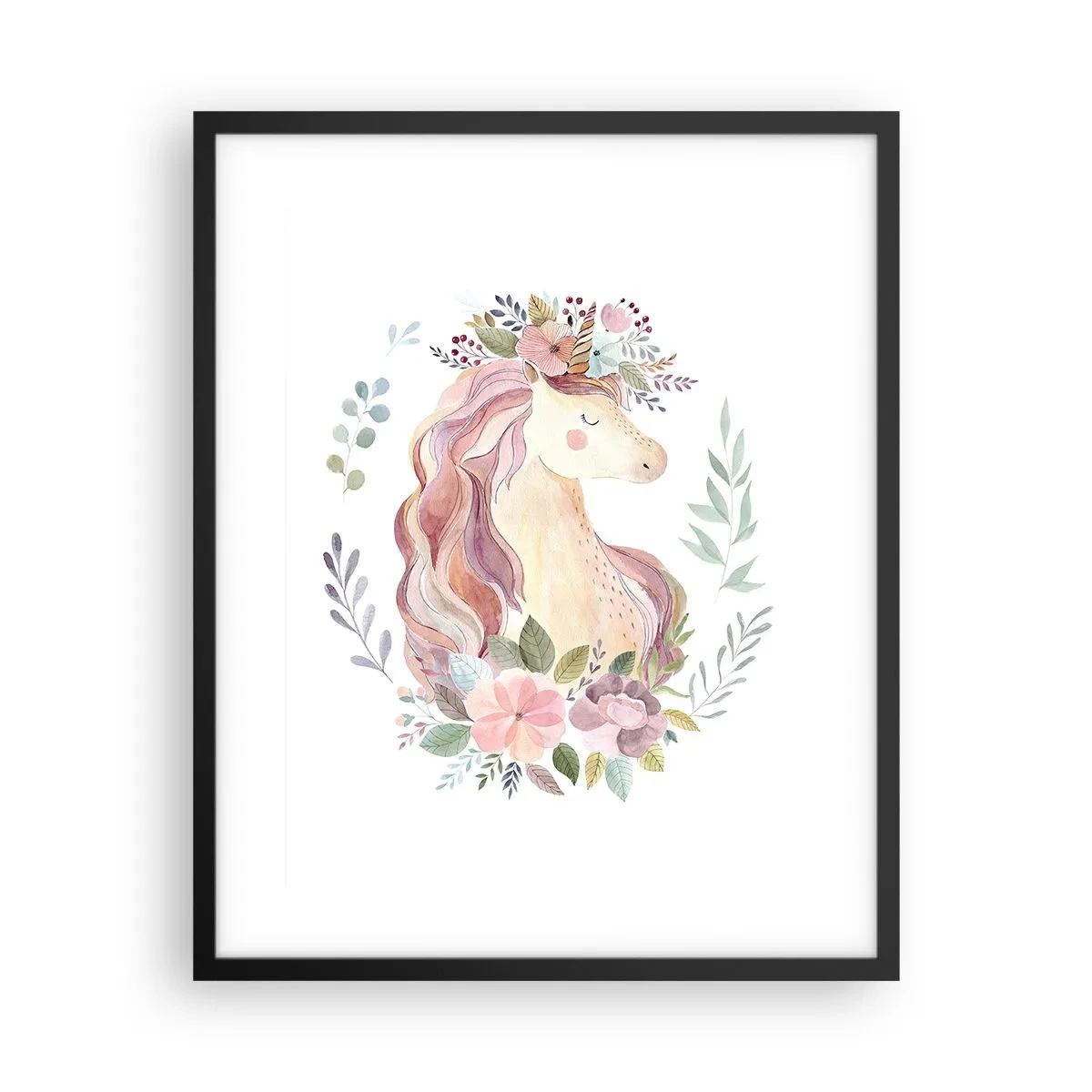 Poster în ramă neagră - O invitație în lumea basmelor - 40x50 cm