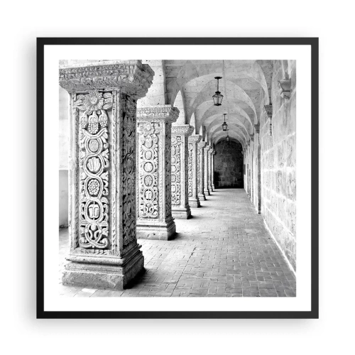 Poster în ramă neagră - Și încotro…? - 60x60 cm