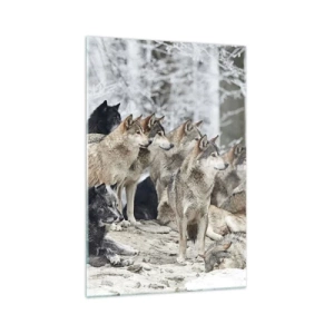 Tablou pe sticlă - Familie și prieteni - 70x100 cm