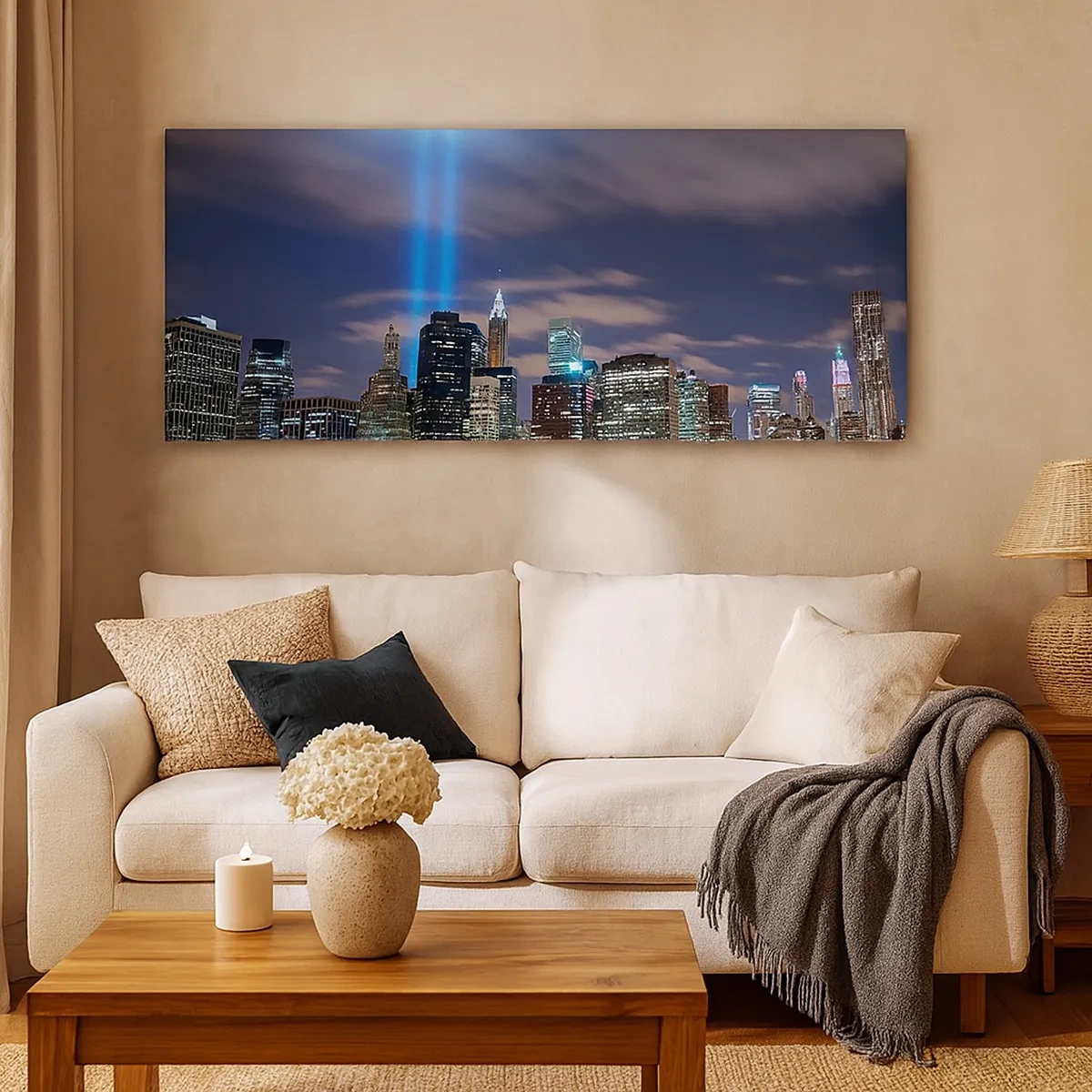 Tablou pe pânză - Întinde-te spre cer cu lumină - 30x30 cm