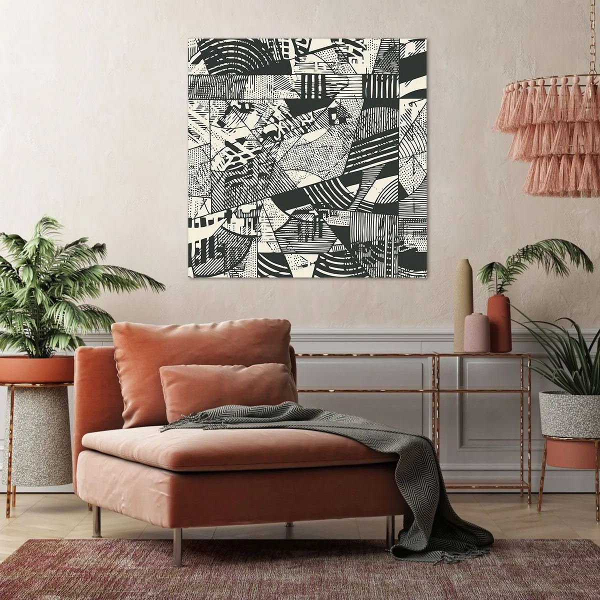 Tablou pe pânză - Dinamica de astăzi - 60x60 cm