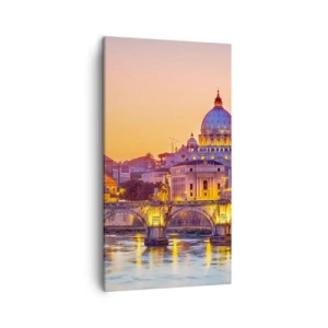 Tablou pe pânză - Amurg deasupra Orașului Etern - 45x80 cm