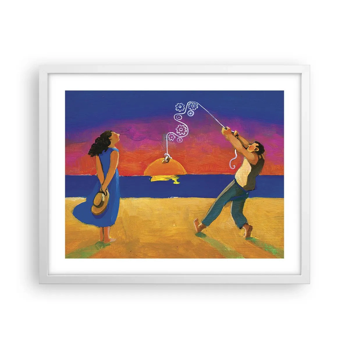 Poster în ramă albă - Mai mult decât o stea din cer - 50x40 cm