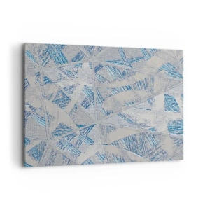 Tablou pe pânză - Într-un labirint de gri-albastru - 100x70 cm