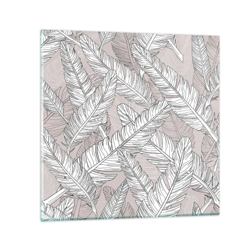 Tablou pe sticlă - Vijelie cu pene - 30x30 cm