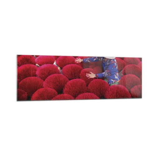 Tablou pe sticlă - Într-un câmp de orez - 160x50 cm