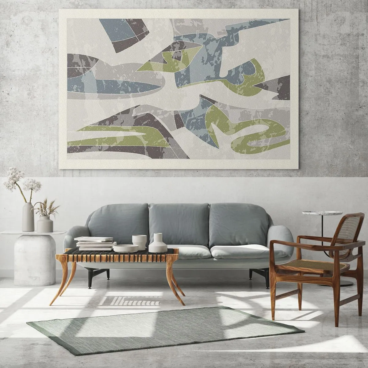 Tablou pe sticlă - Compoziție din spatele geamului - 100x70 cm