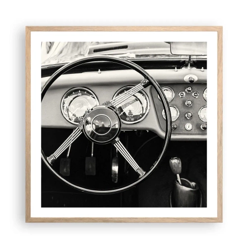 Poster în ramă de stejar deschis - Visul unui colecționar - 60x60 cm