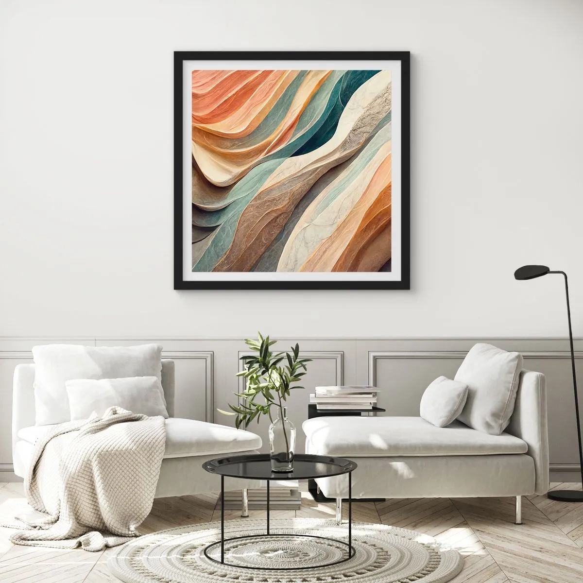 Poster în ramă neagră - Momentul dinaintea schimbării - 60x60 cm