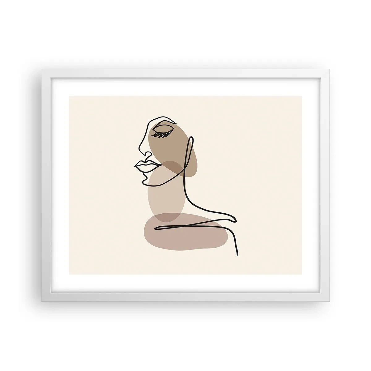 Poster în ramă albă - O anumită linie de frumusețe - 50x40 cm