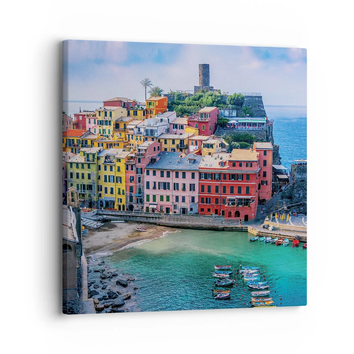 Tablou pe pânză - Orașul mediteraneean magic - 30x30 cm