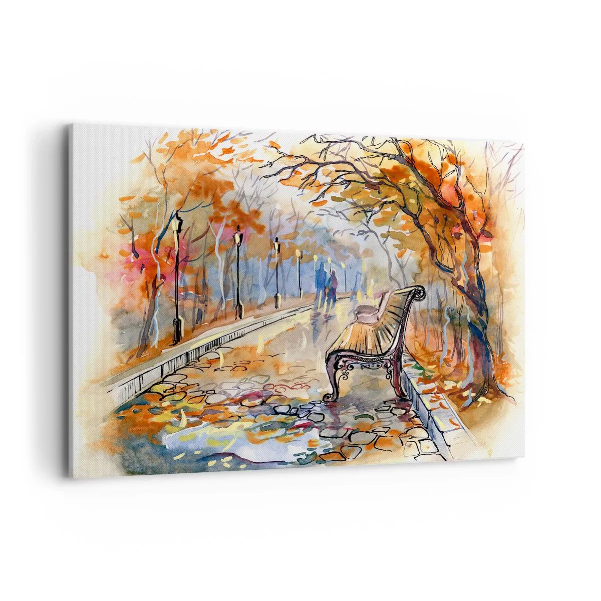 Tablou pe pânză - Pășim împreună în toamnă - 120x80 cm
