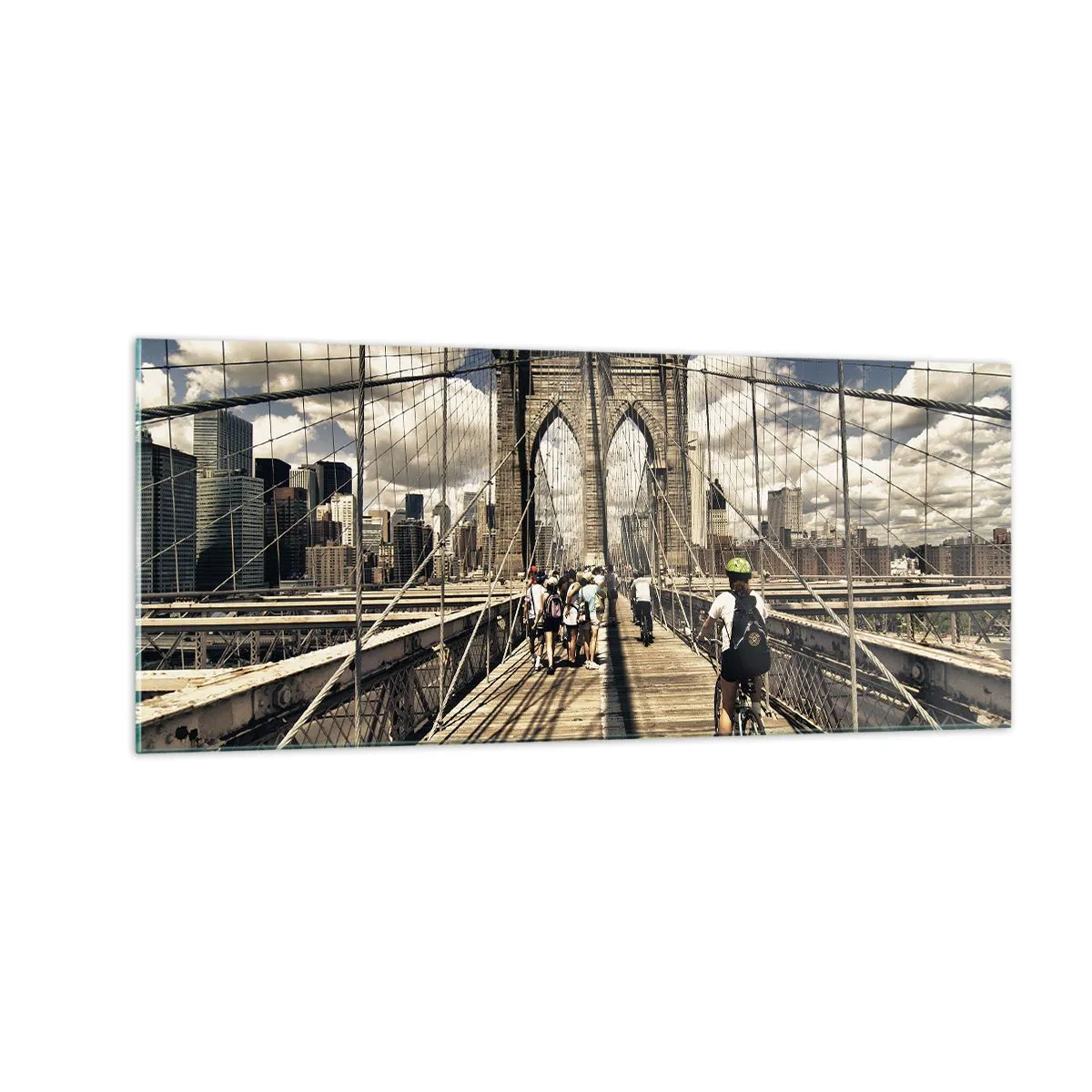 Tablou pe sticlă - Chiar în inima orașului - 100x40 cm