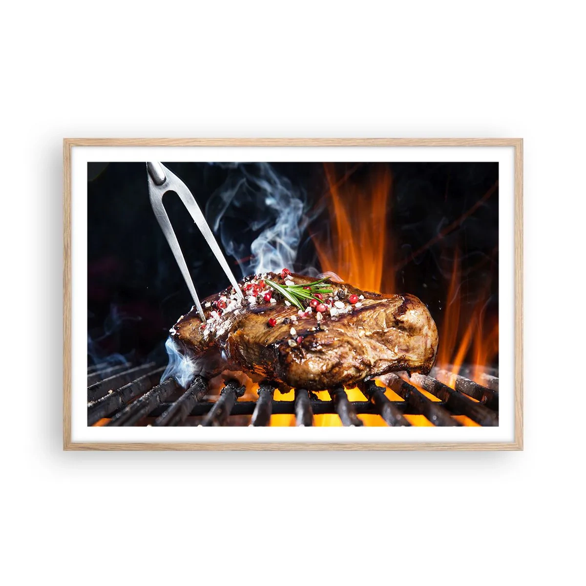 Poster în ramă de stejar deschis - Suculente și parfumate - 91x61 cm