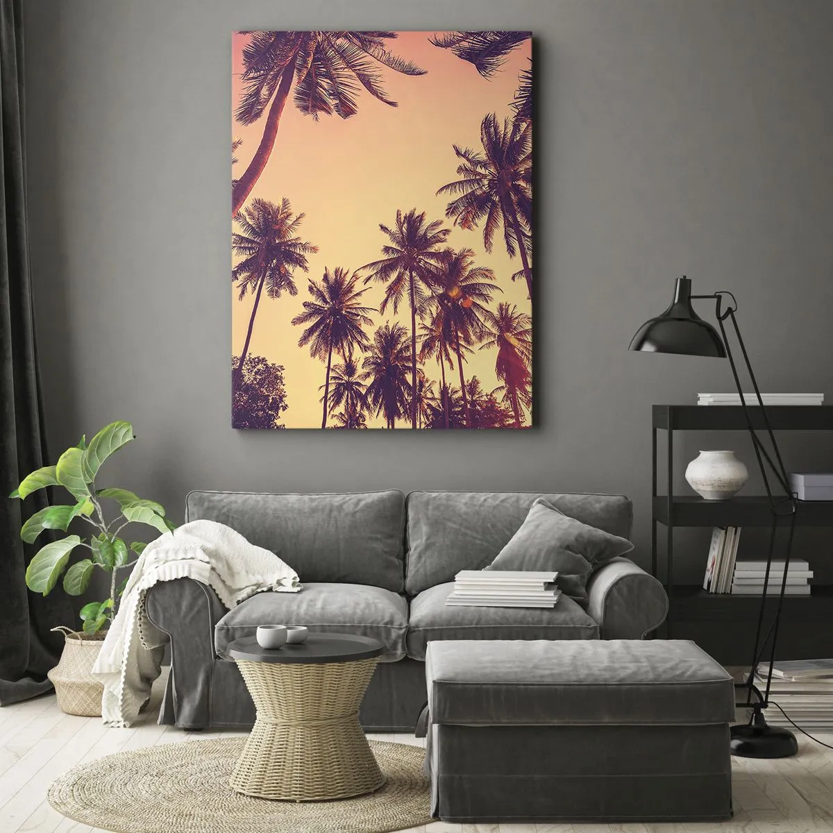 Tablou pe pânză - Variație tropicală - 45x80 cm