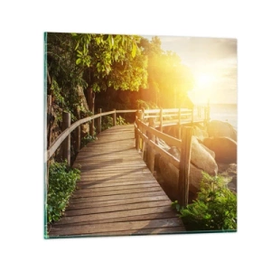 Tablou pe sticlă - O altă curbă, o altă minune - 50x50 cm