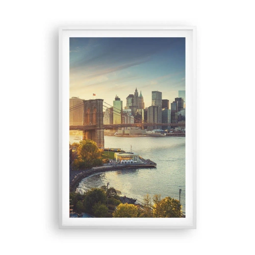 Poster în ramă albă - Zorii metropolitani - 61x91 cm