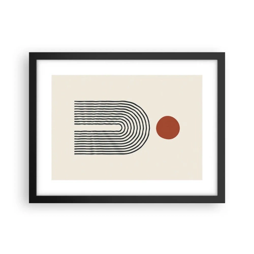 Poster în ramă neagră - Magnetismul formelor și al culorilor - 40x30 cm