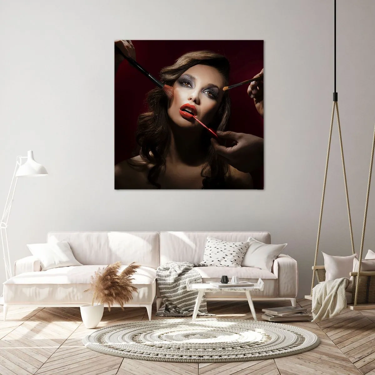 Tablou pe pânză - Frumoasă visătoare - 40x40 cm