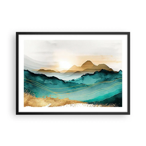 Poster în ramă neagră - La limita abstracției - peisaj - 70x50 cm