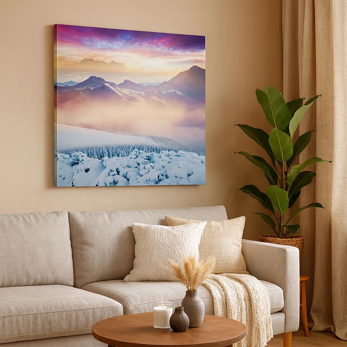 Tablou pe pânză - Forța și puritatea naturii - 30x30 cm