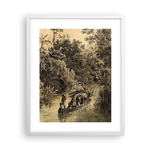 Poster în ramă albă - Călătorie la sursă - 40x50 cm