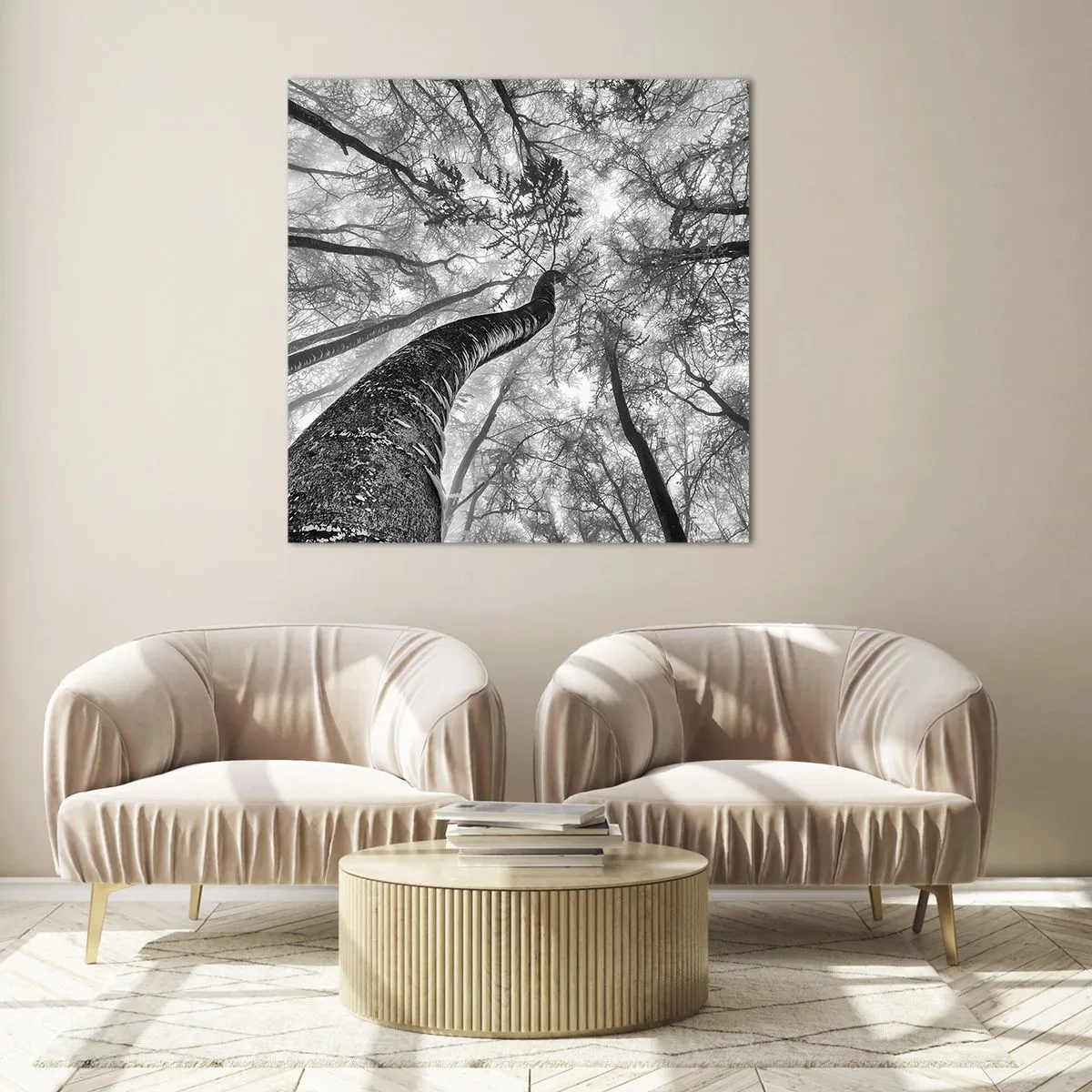 Tablou pe sticlă - Cursa spre lumină - 70x70 cm