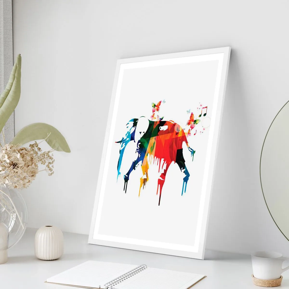 Poster în ramă albă - Toată lumea poate dansa - 50x70 cm