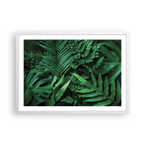 Poster în ramă albă - Înfășurate în verde - 70x50 cm