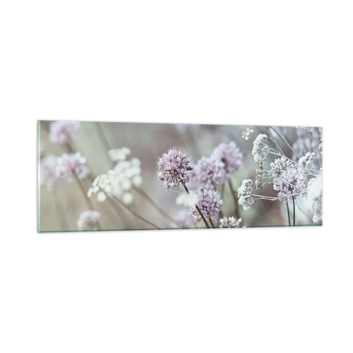 Tablou pe sticlă - Ierburi dulci filigranate - 90x30 cm